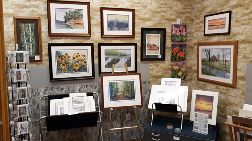Artwork is available at The Mercantile in downtown Portage, WI